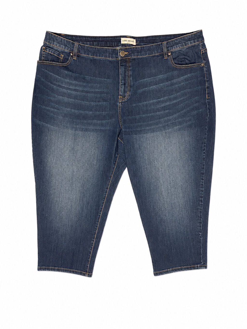Lane Bryant Flex Magic Waistband Mid Rise Boyfriend Capri Jeans 24